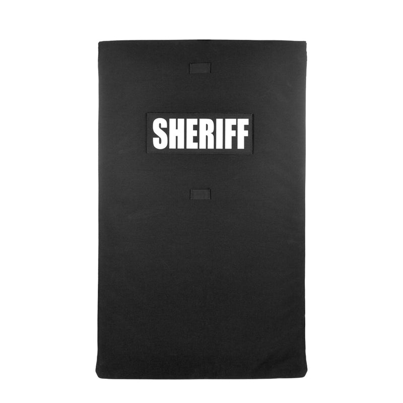 Bellfire RDS Rapid Deployment Shield Level IIIA Sheriff Placard Black Front View